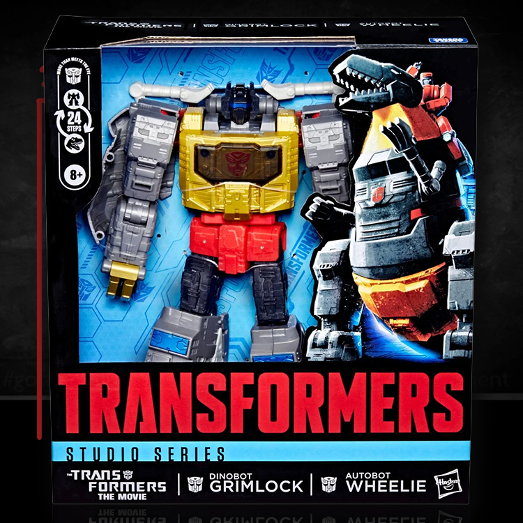 Leader Class Dinobot Grimlock Transformers Movie Studio Series action figure with Wheelie by Hasbro