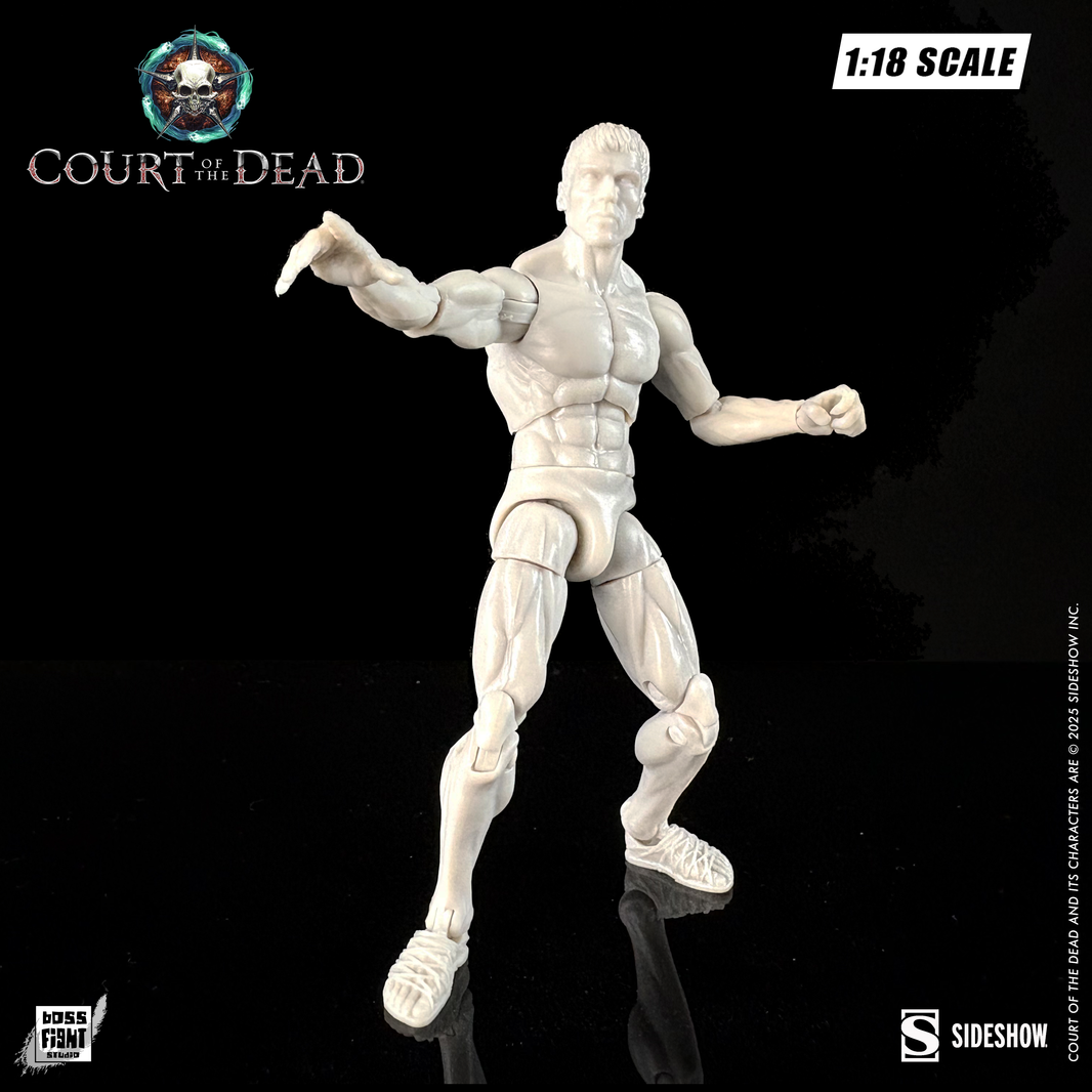 Boss Fight Studio Llc 1:18 scale Immortal Ivory Male blank Court of the Dead figure in dynamic pose on black background