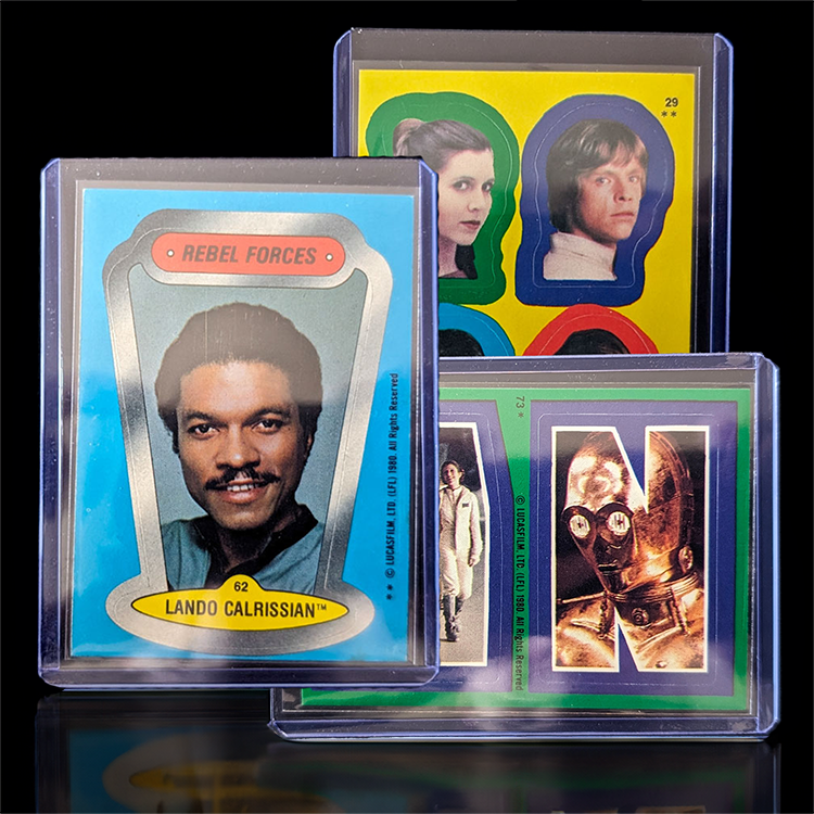 1980 TOPPS Empire Strikes Back vintage stickers featuring Lando Calrissian and others by Go Figment