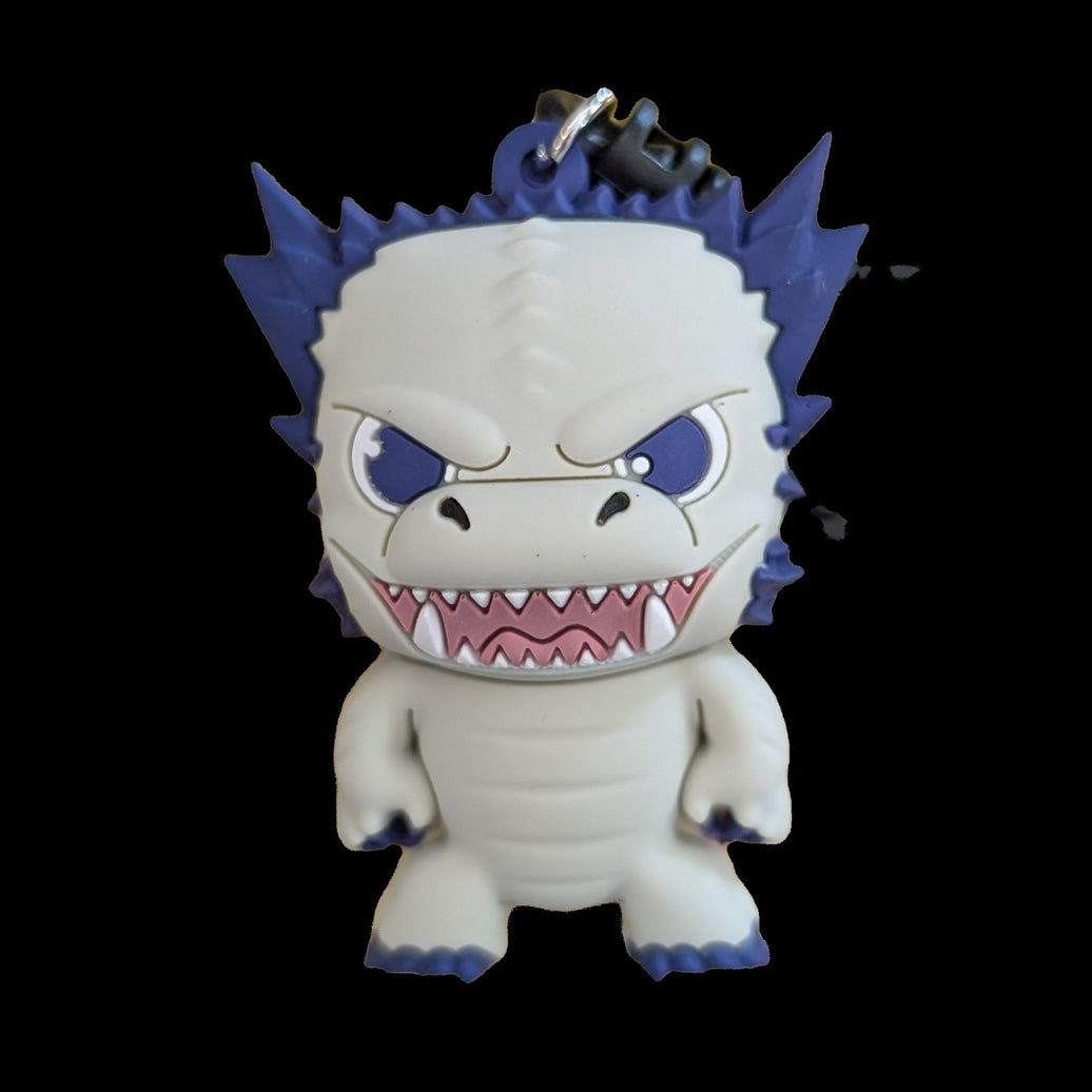 Monogram 3D foam bag clip keychain featuring Godzilla character from Godzilla vs Kong movie design by Ufotable.