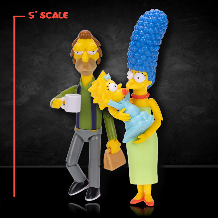 Lenny Marge and Maggie Combo Wave 3 Action Figure The Simpsons 5in scale image 0