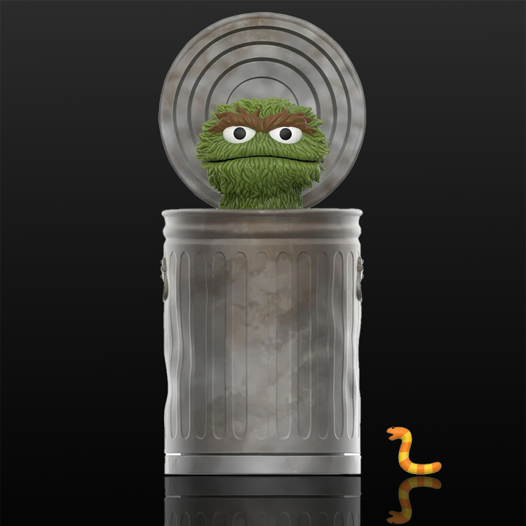 🍪Oscar the Grouch Sesame Street Action Figure 3 3/4 Super image 1