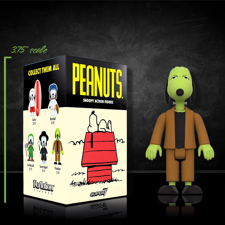 Franken Snoopy Super7 "All Snoopy Wave" Snoopy Action Figure 3.75 LOOSE image 0