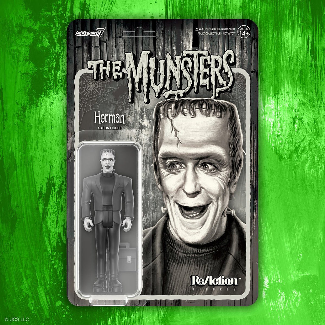 Herman Munster (Grayscale) The Munsters 3 3/4-Inch ReAction Figure image 0