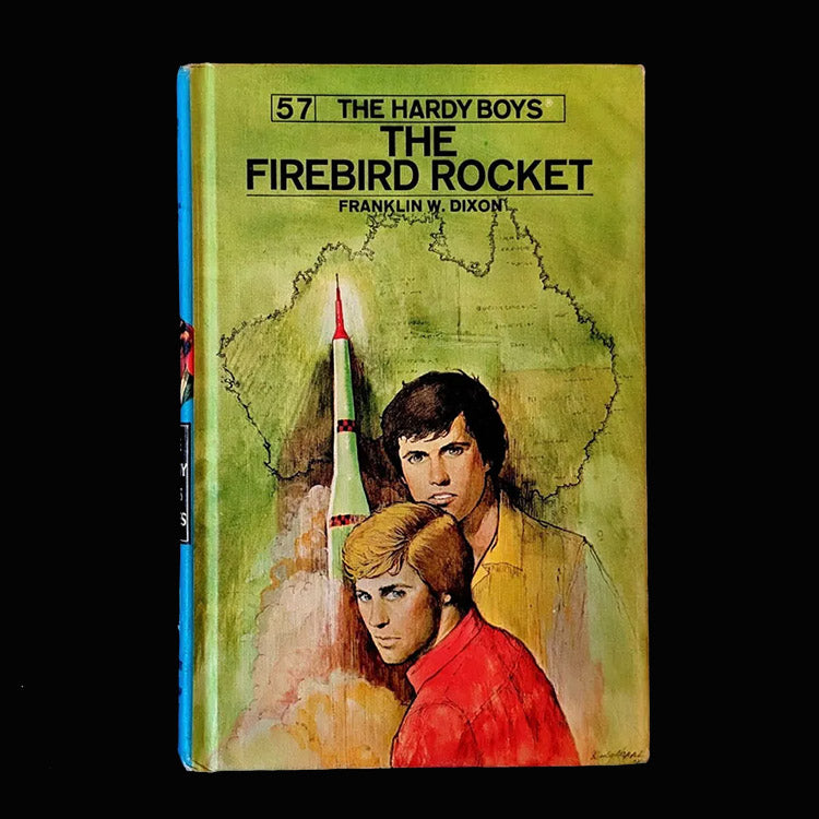 57 Firebird Rocket (1978) Vintage Hardy Boys Book Blue-Back image 0