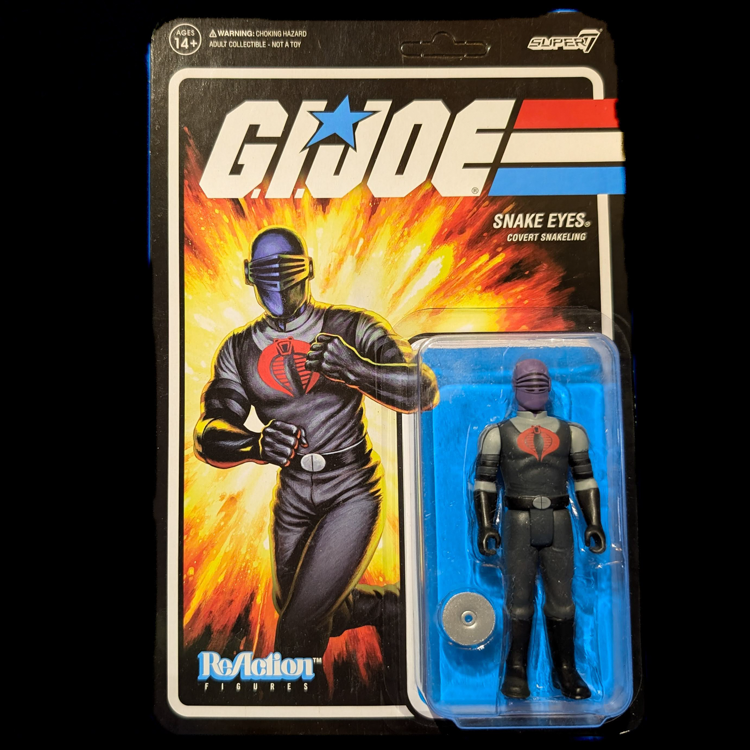 GI Joe Snake Eyes Covert Snakeling Action Figure 3.75" Super7 ReAction image 0