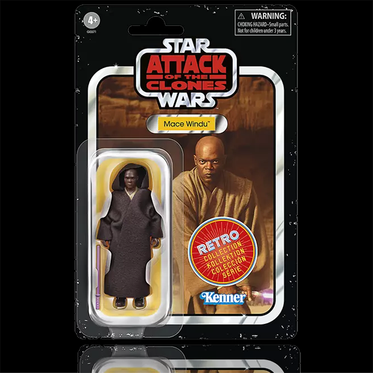 Mace Windu Star Wars Retro Collection Action Figure 1:18 Scale ROTS image 0