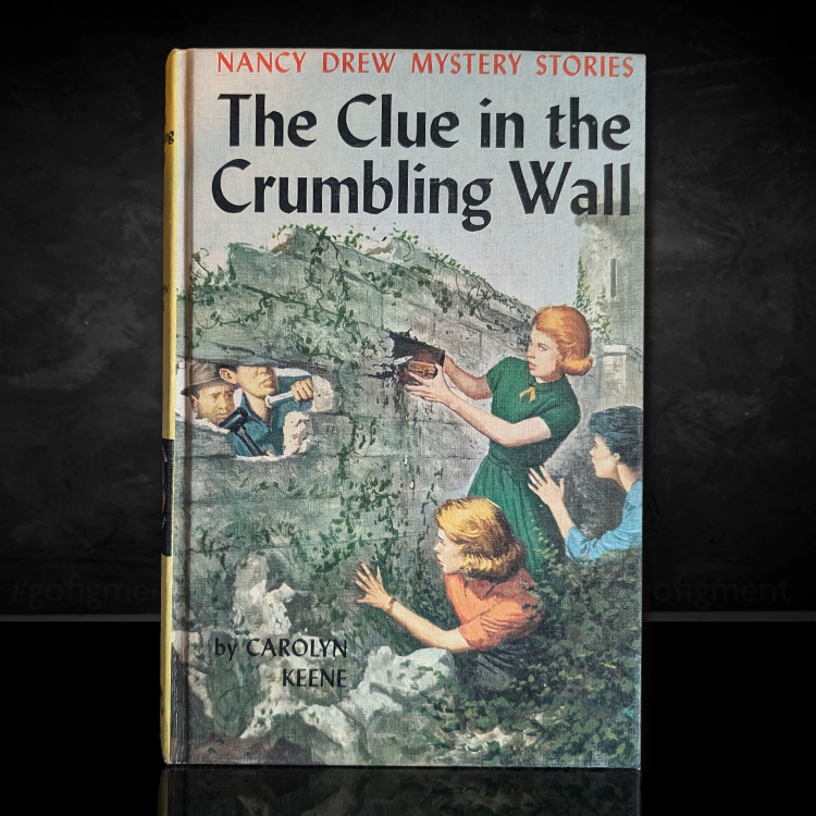 22 The Clue in the Crumbling Wall "Blue Endpages"Nancy Drew Mystery Books -1945 image 0