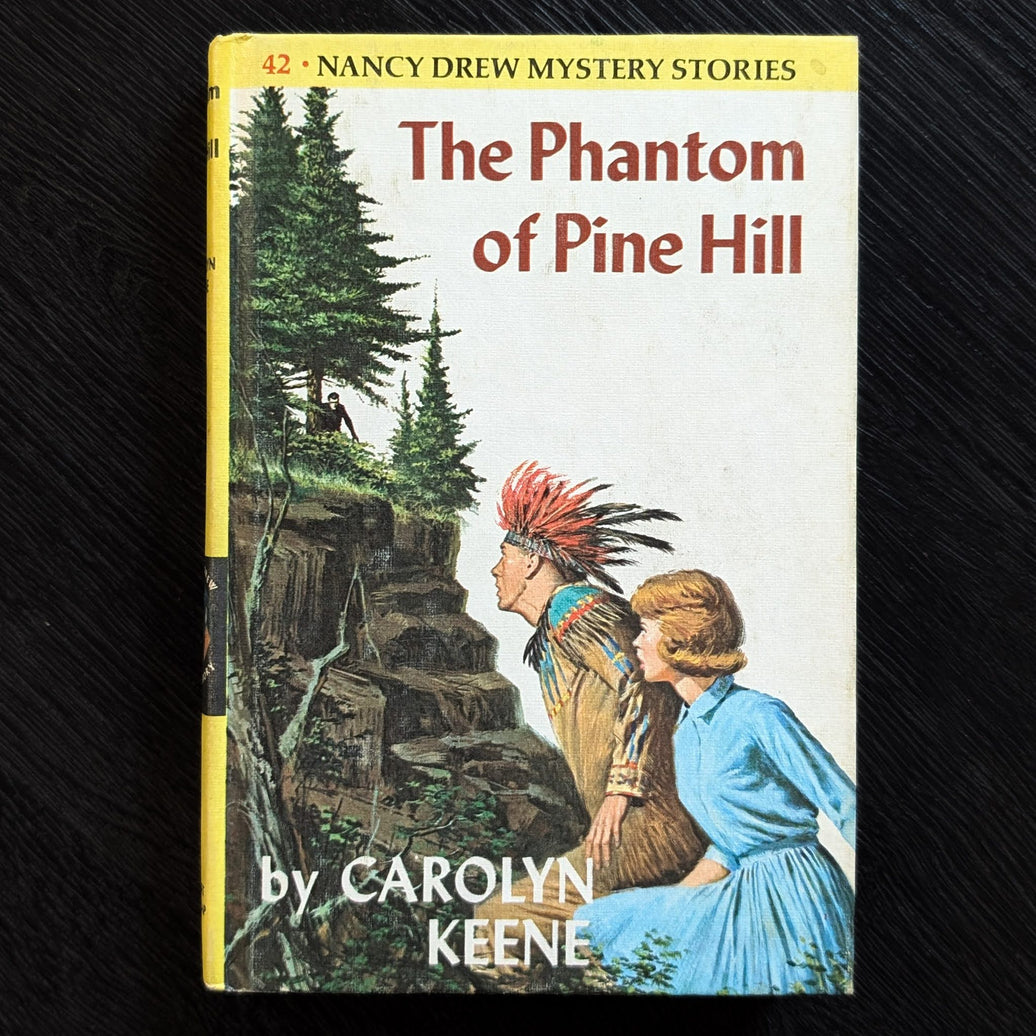 42 The Phantom of Pine Hill Yellow Bar Nancy Drew Mystery Books -1965-YB image 0