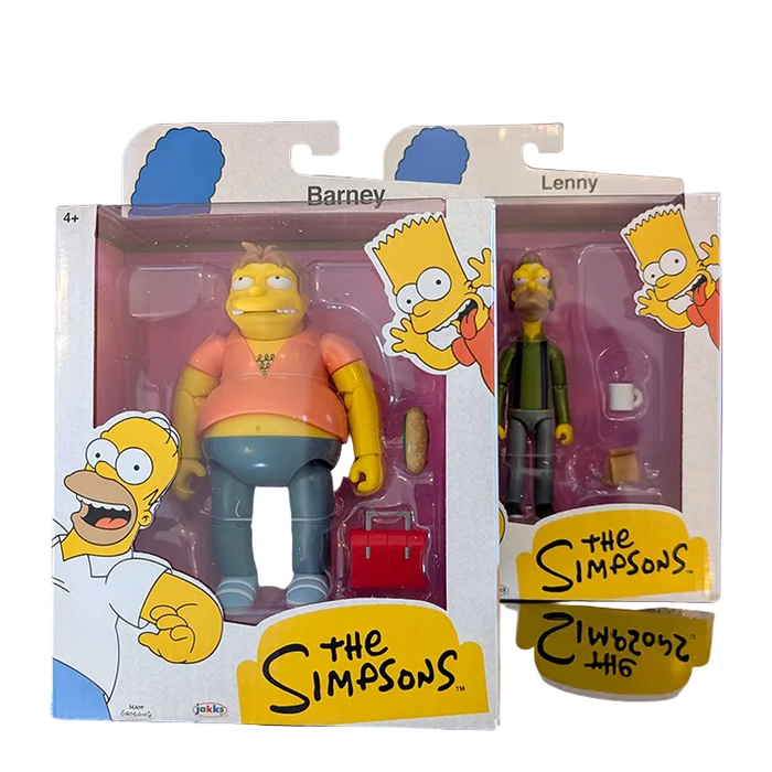 Barney Gumble and Lenny Leonard Combo Wave 4 Action Figure The Simpsons 5in image 0
