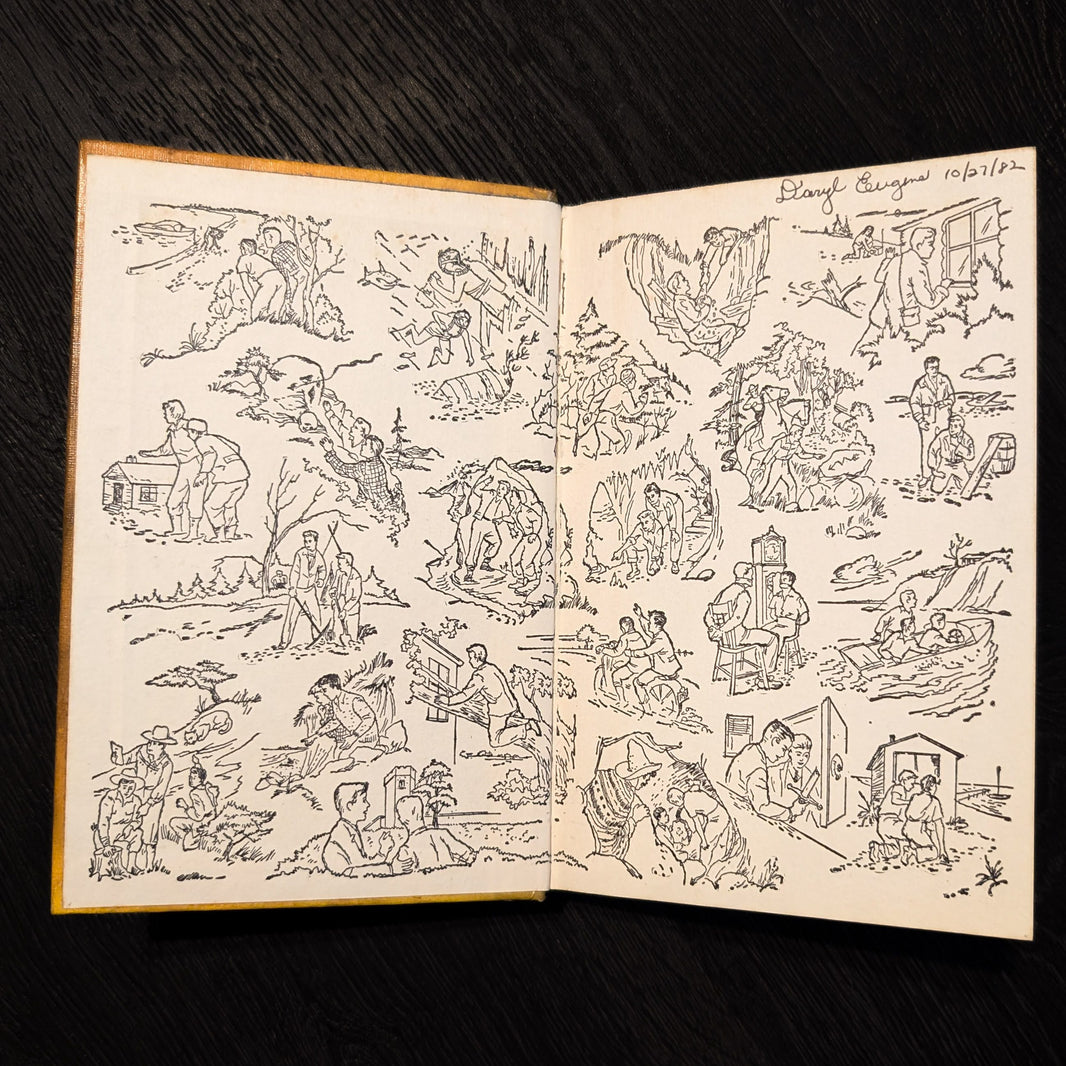 33 The Yellow Feather Mystery (1953/1971): Vintage Hardy Boys Book Blue-Back image 1