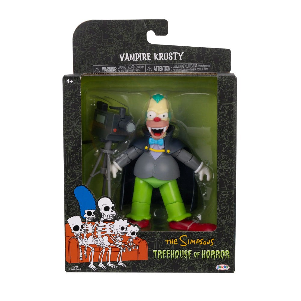 Vampire Krusty the Clown Deluxe Action Figure The Simpsons 5" Treehouse of Horror by Jakks Pacific in package.