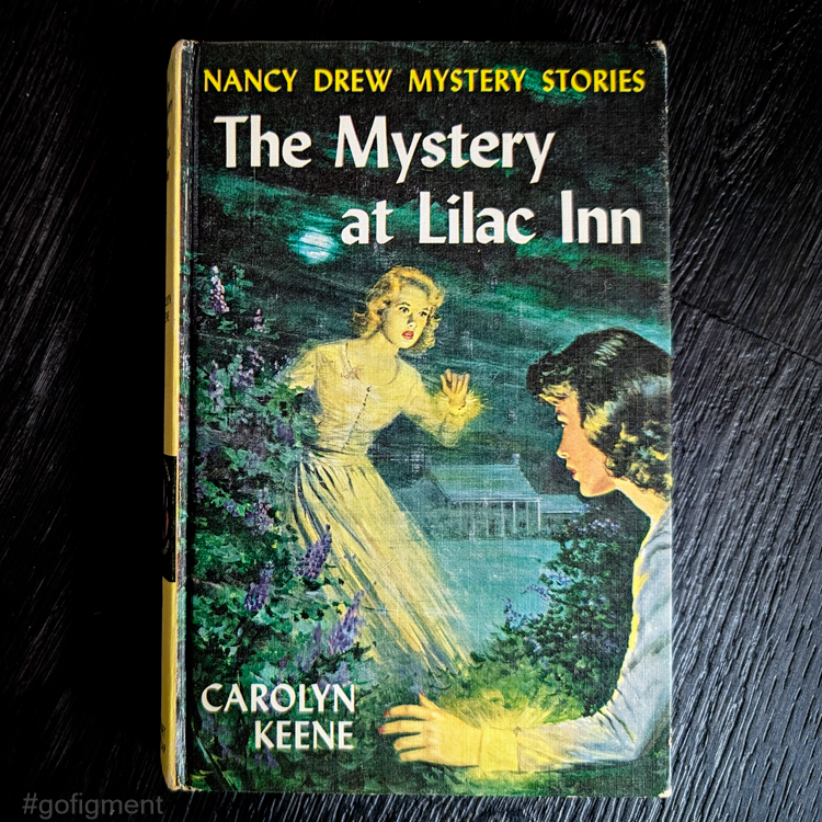 4 The Mystery at Lilac Inn Nancy Drew Book -1961 Blue Endpages image 0