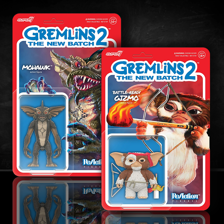 Gremlins 2 Pack Lot Mohawk & Battle Ready Gizmo - Super7 ReAction Figures 3.75 image 0