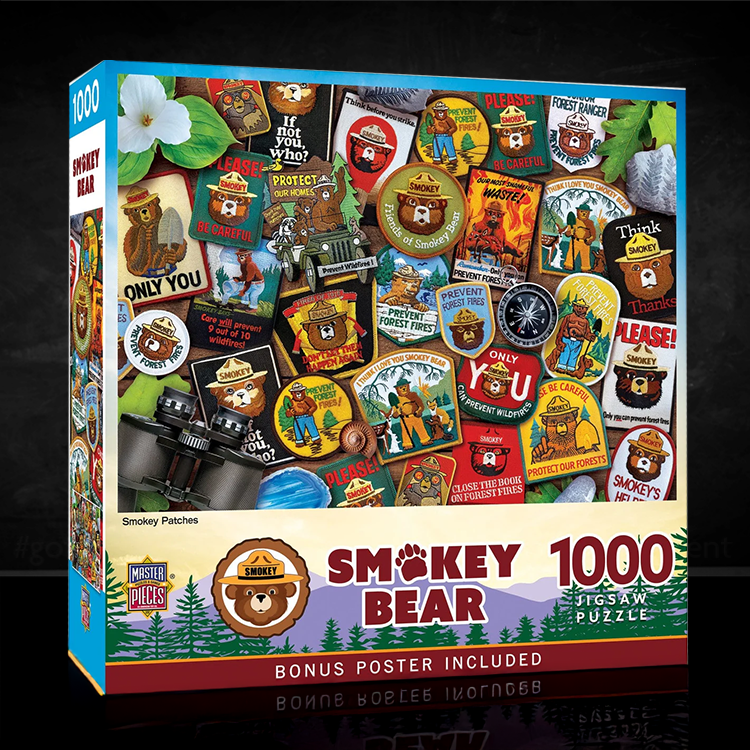 Smokey Bear - Vintage Patches Puzzle Master Pieces 1000 Pieces image 0