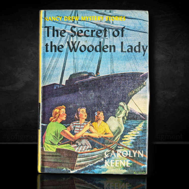 27 The Secret of the Wooden Lady Nancy Drew Book -1950 Blue Endpages image 0