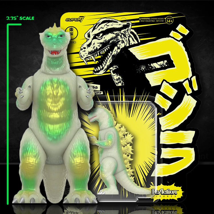 Godzilla '55 Historic First Sequel Monster Action Figure GLOW 1:18 image 0