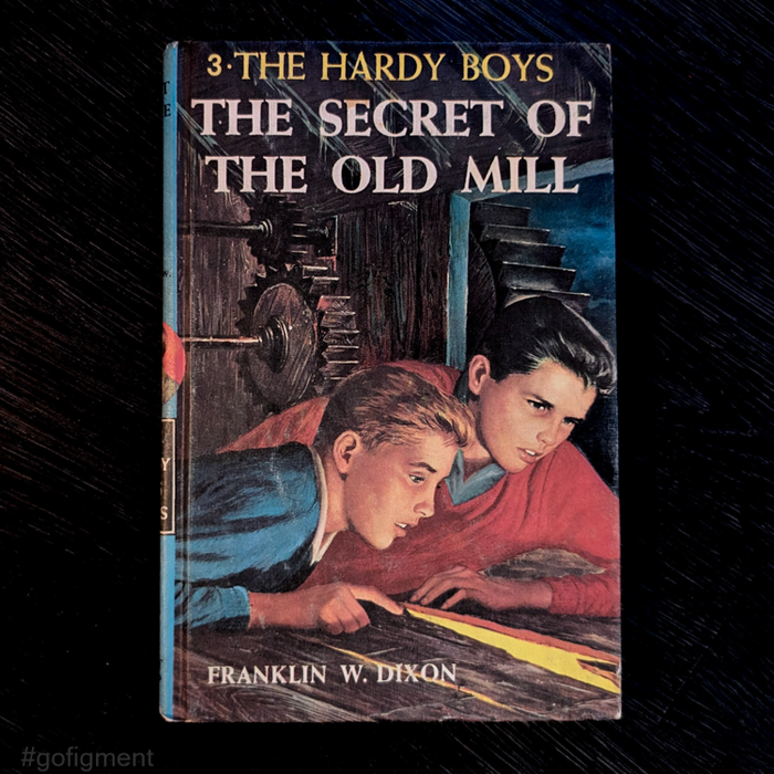 03 The Secret of the Old Mill (1962-YN): Vintage Hardy Boys Book Blue-Ba image 0