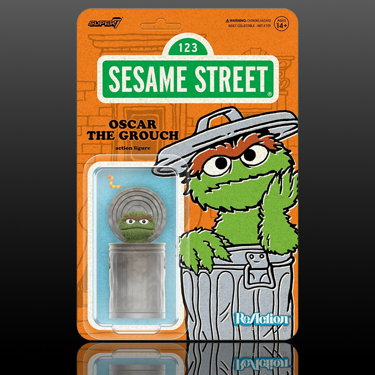 Oscar the Grouch Sesame Street Action Figure 3 3/4 Super image 0