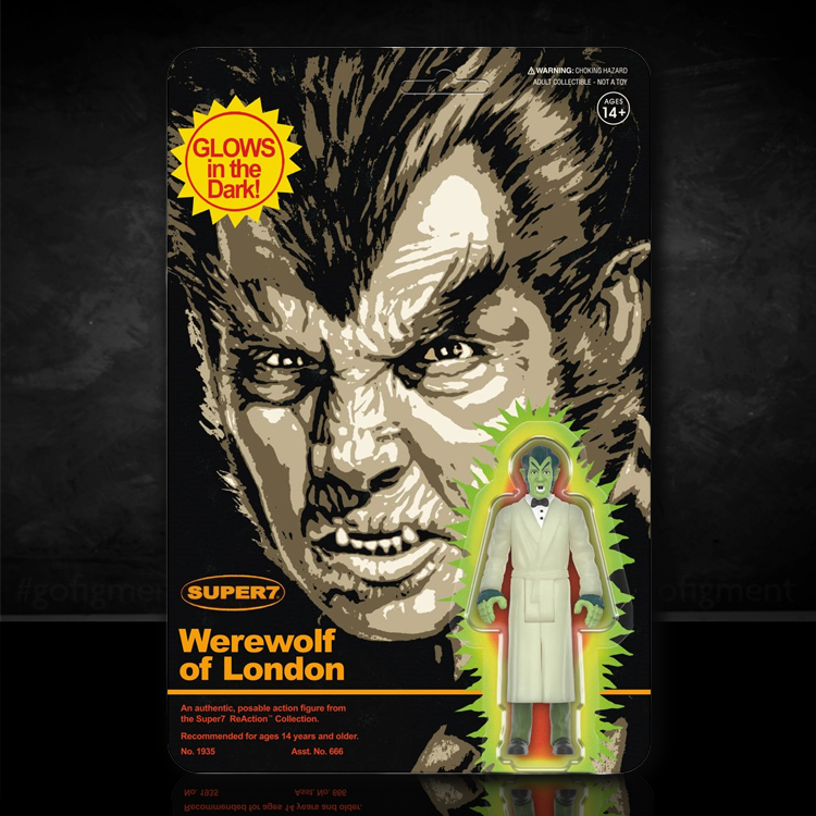 Werewolf of London Action Figure 3 3/4-inch Glow In The Dark Super7 image 0