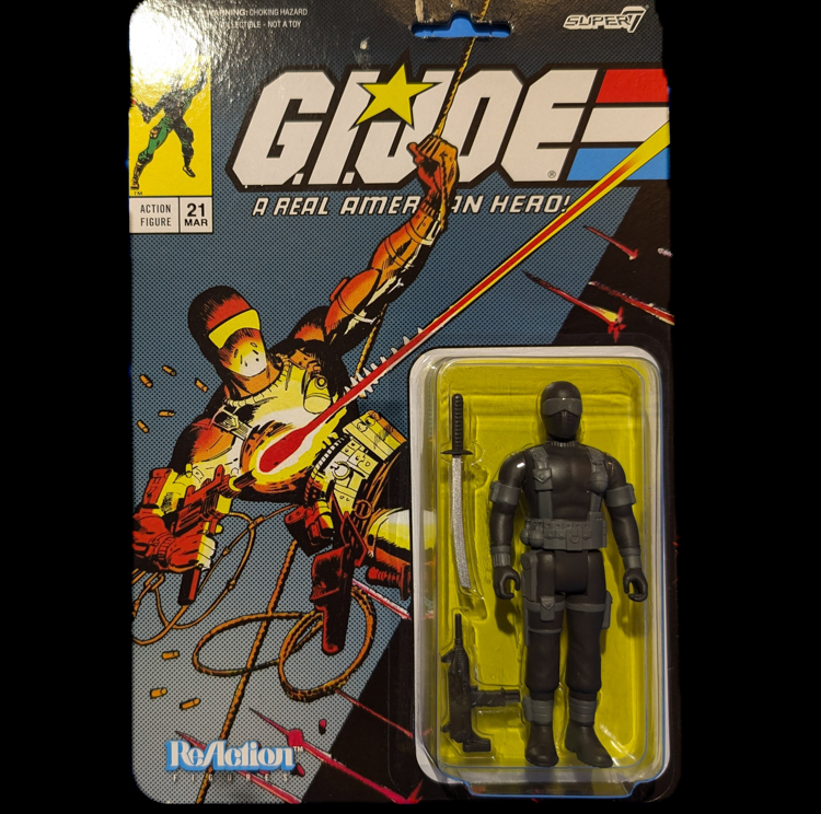 GI Joe Snake Eyes Comic Book Cover Action Figure 3.75" Super7 ReAction Retro image 0