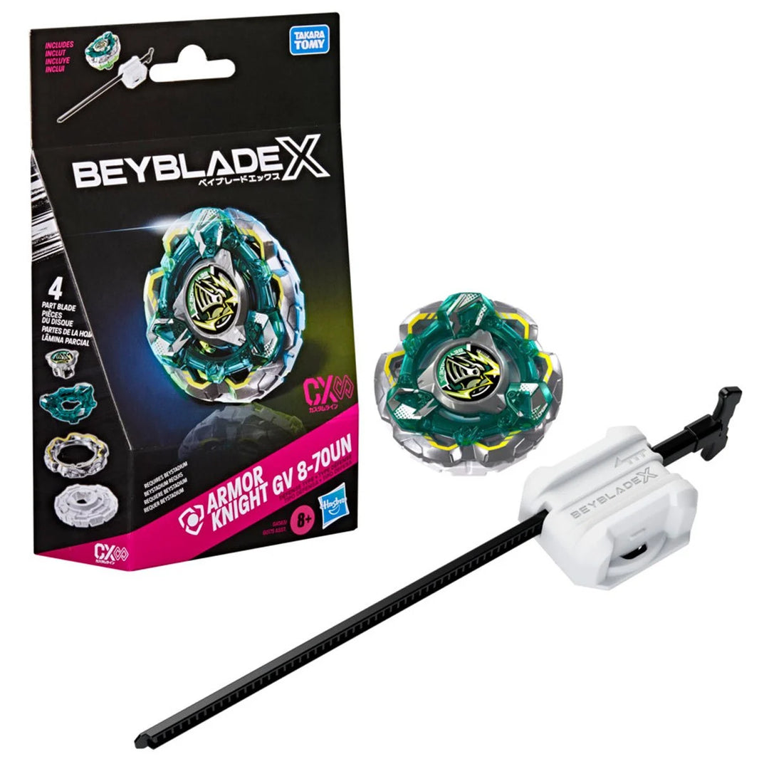 Beyblade X Armor Knight GV 8-70UN CX Infinity Starter Pack Set Hasbro Beyblade Spinning Tops