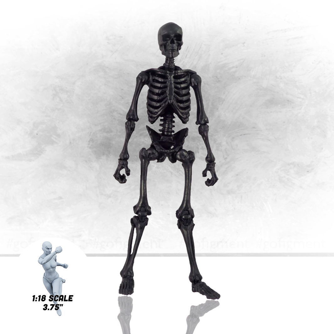 Vitruvian H.A.C.K.S. BLACK 1:18 Scale Action Figure: Skeleton Blank