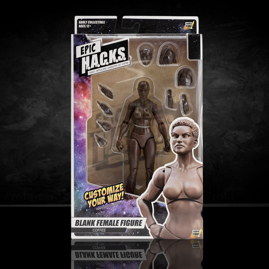 EPIC H.A.C.K.S. Blank Female COFFEE 6" Scale Premium Action Figure