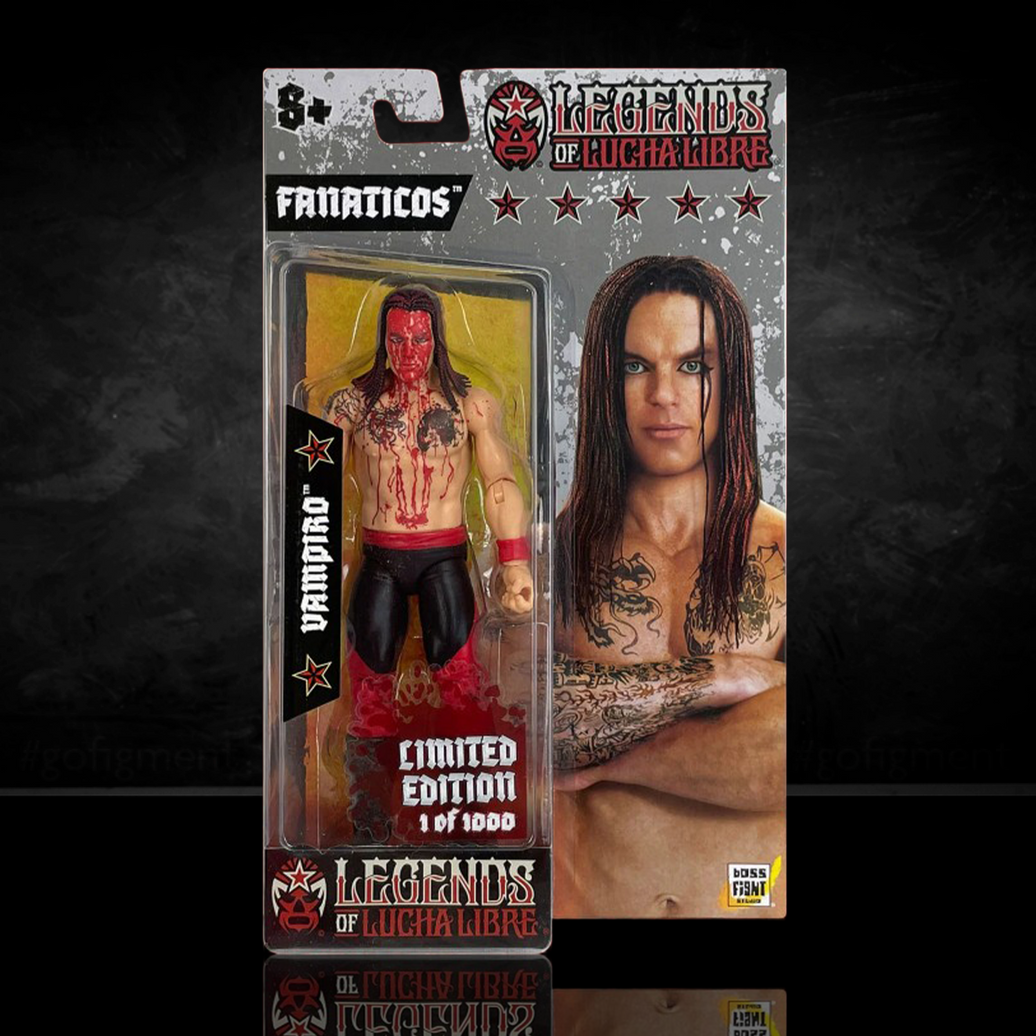 Bloody Vampiro Legends of Lucha Libre Fanaticos 6" Action Figure – Classic 90s Era (1:12 Scale)
