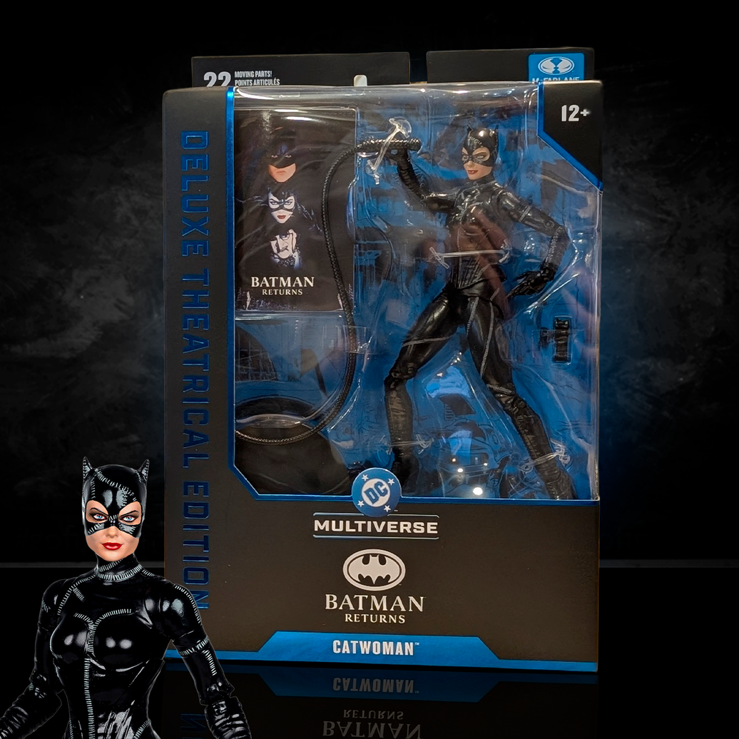 McFarlane DC Multiverse Deluxe Theatrical Edition Batman Returns Catwoman 7-inch action figure in packaging