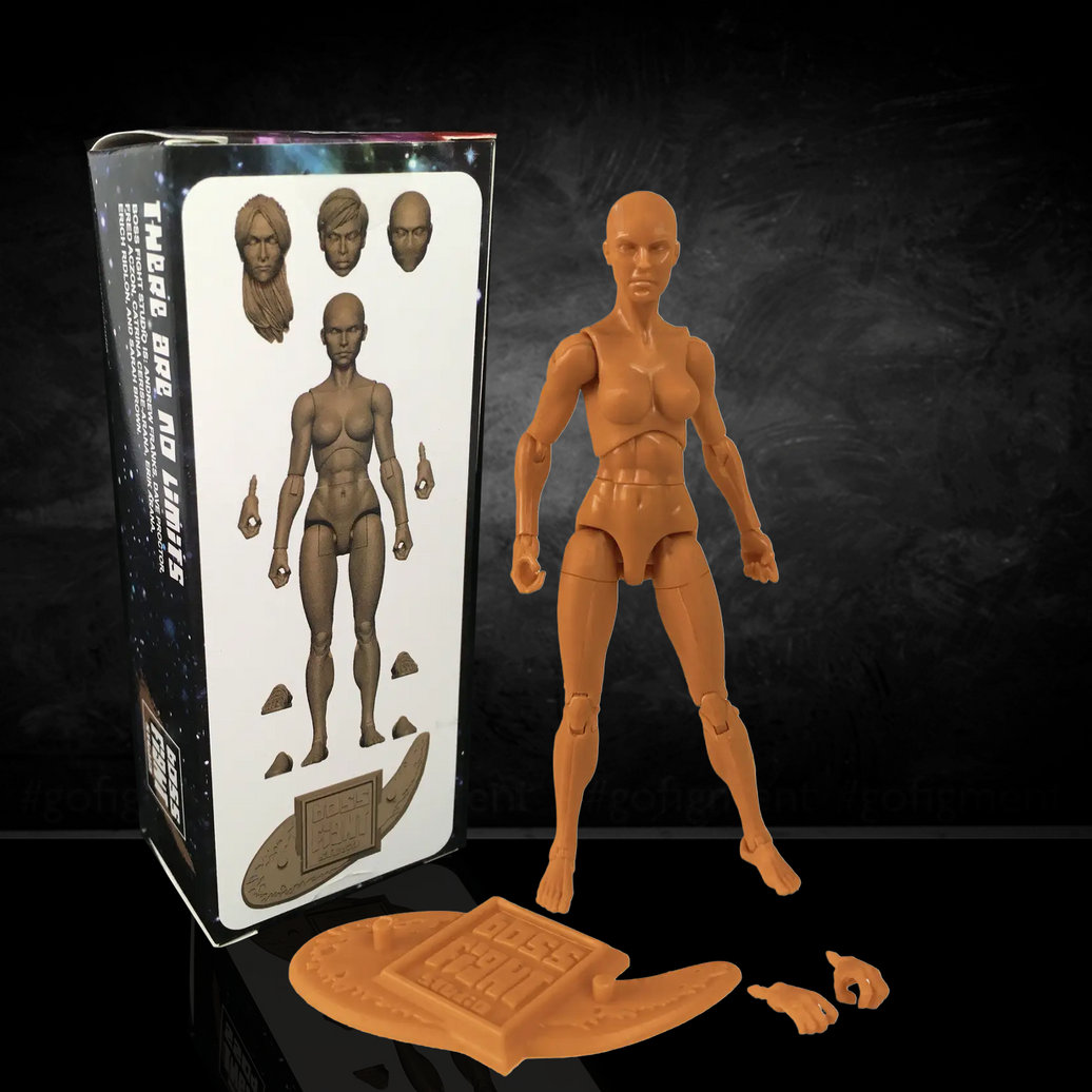 Vitruvian H.A.C.K.S. Character Blanks Champagne Beige Female 1:18 Scale Action Figure by Boss Fight Studio Llc with accessories