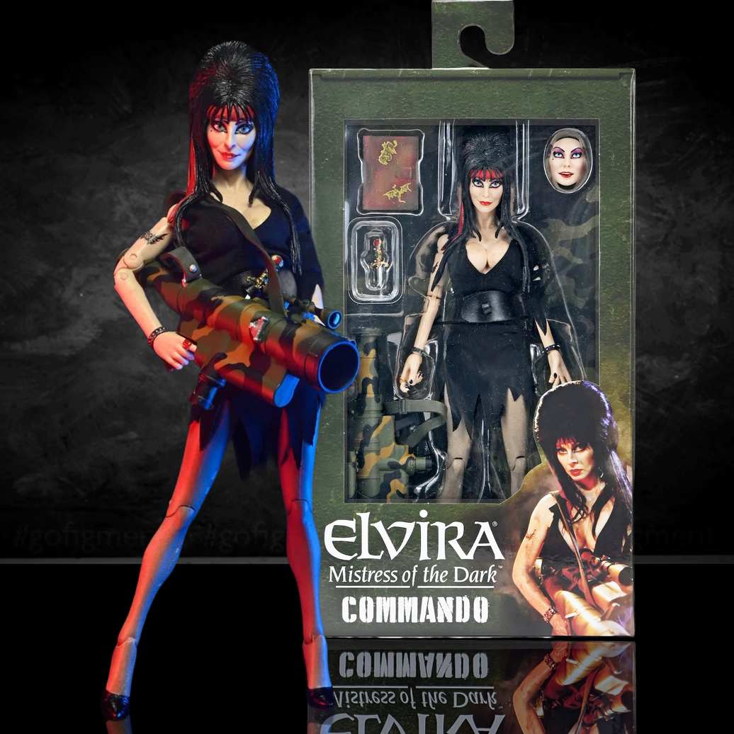 Commando Elvira - Mistress of the Dark 8-Inch Clothed Action Figure