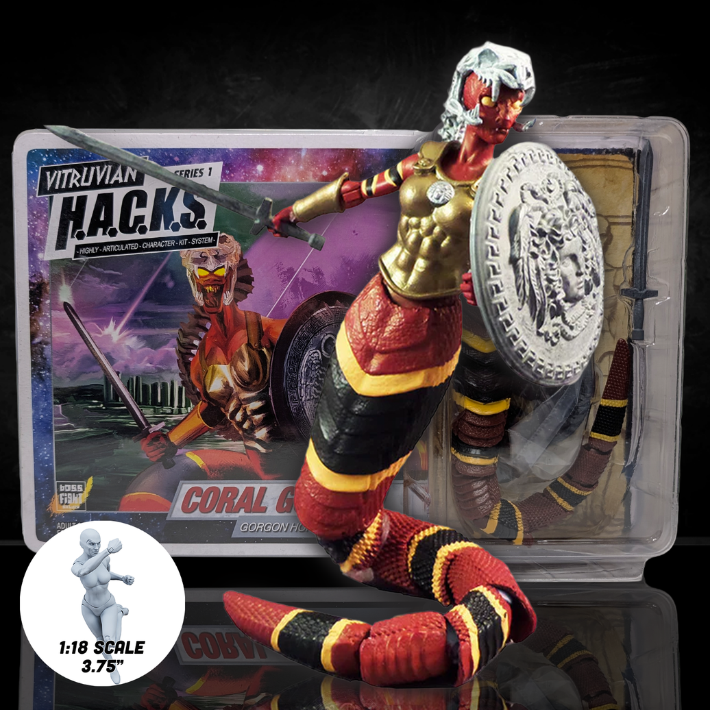 Coral Snake Gorgon Vitruvian H.A.C.K.S. Series 1 Boss Fight Studio 4" Figure