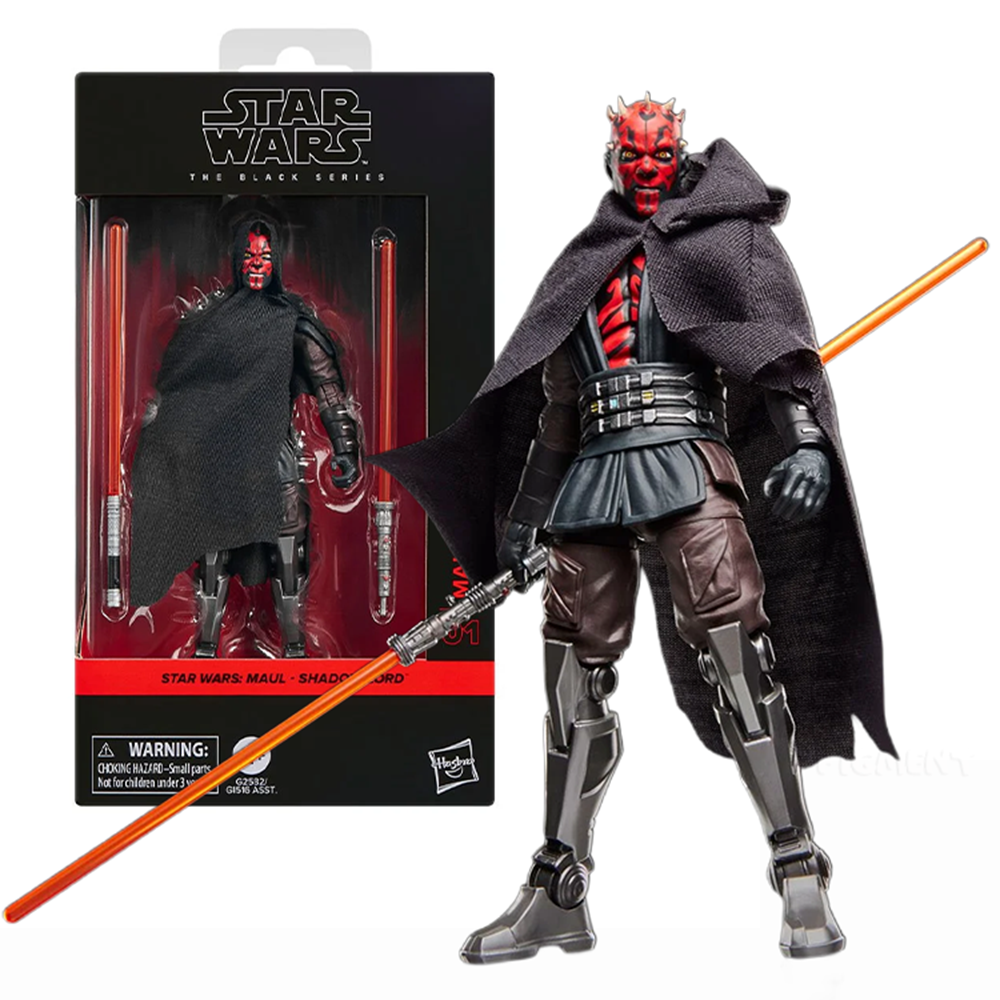 Darth Maul Star Wars 1:12 Scale 6 Inch The Black Series "Maul" Action Figure by Hasbro with double-bladed lightsaber