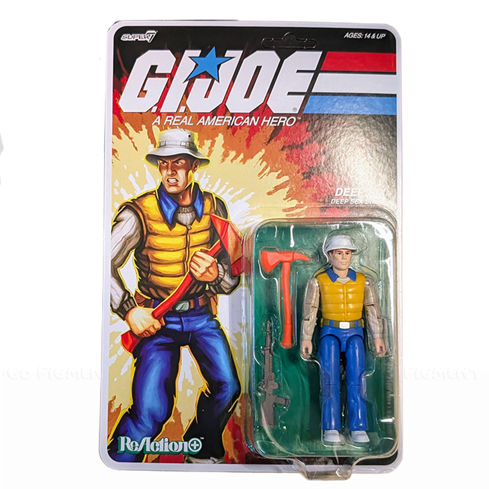 Deep Six GI Joe Comic ReAction Plus 3 3/4-Inch Action Figure by Super7 with accessories in retro packaging