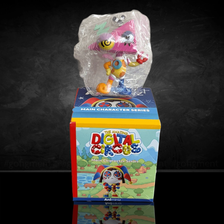 Glitch Zooble figure from The Amazing Digital Circus Animiniz series in original packaging, 3.5 inches tall collectible