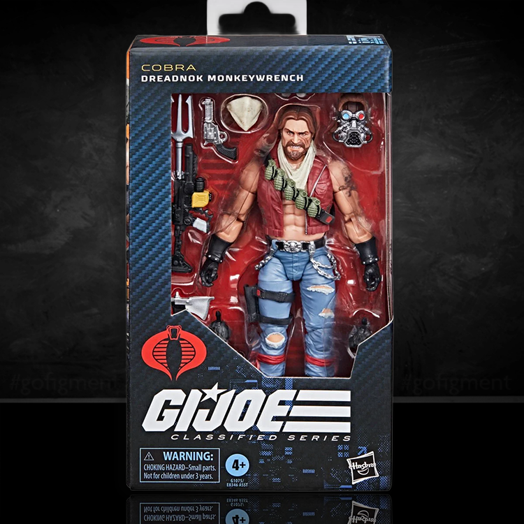 G.I. Joe Classified Series Dreadnok Monkeywrench 6-inch action figure with accessories by Hasbro in display packaging
