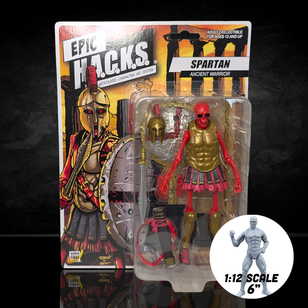 Spartan: Ancient Warrior (Epic H.A.C.K.S.) 6" Action Figure – Oversized 1:12 Scale Undead Hoplite