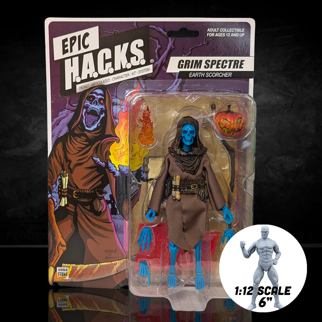 Grim Spectre: Earth Scorcher (Epic H.A.C.K.S.) 6" Action Figure – Oversized 1:12 Scale Undead Wraith