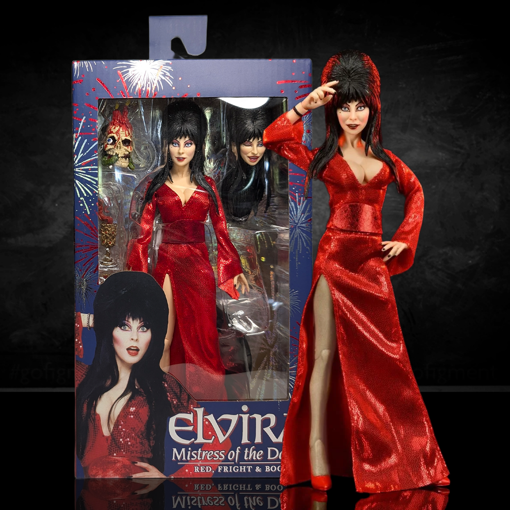 Elvira Red, Fright, and Boo - Mistress of the Dark 8-Inch Clothed Figure