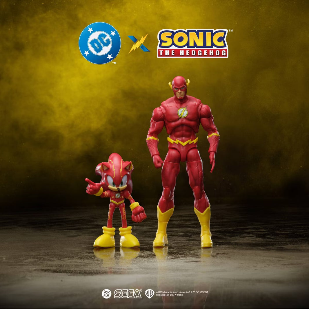DC x Sonic the Hedgehog Sonic as The Flash & The Flash 2-Pack Action Figures - Heroic Crossover Collectibles