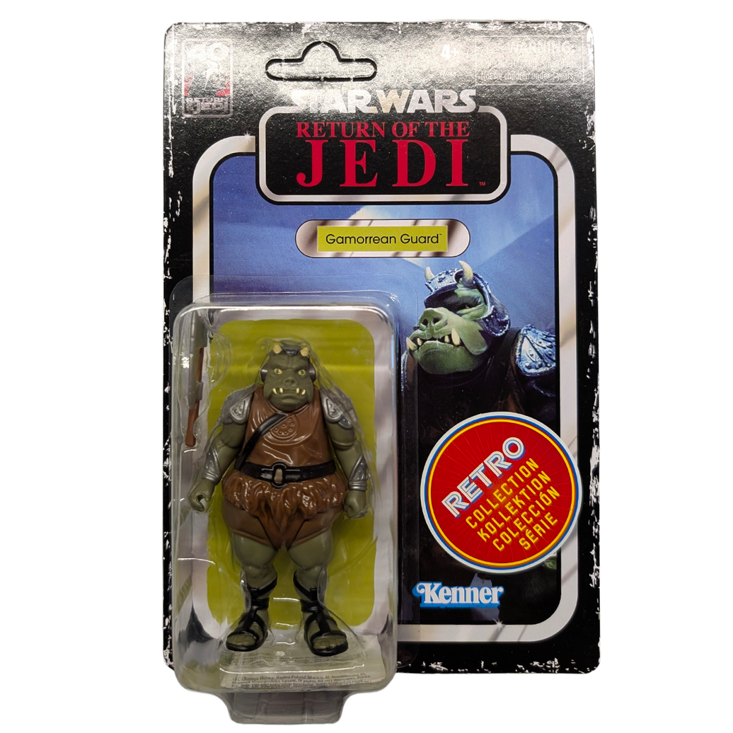 Gamorrean Guard Star Wars Retro Collection ROTJ Action Figure by Kenner in carded packaging
