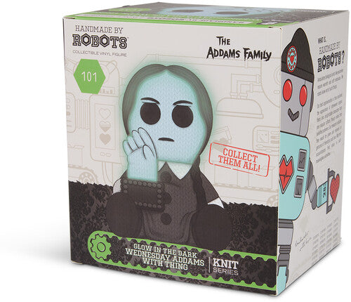 Handmade by Robots Wednesday Addams with Thing Glow in the Dark Vinyl Figure - Limited Edition Collectible