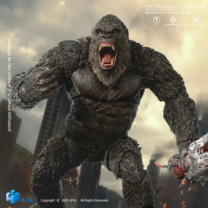 Godzilla King of the Monsters Kong 2.0 Exquisite Basic Series None Scale 6-Inch Action Figure by Toho International roaring.