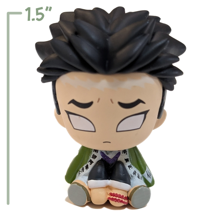 Demon Slayer Petatto Clockwork Mini Figures U-Pick Bushiroad Character Choice by Go Figment with green cloak and detailed facial expression sitting pose new in box