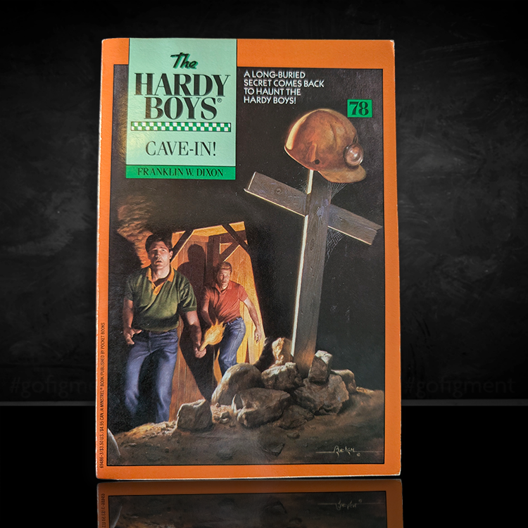 Vintage 1983 Hardy Boys paperback book 78 Cave-In by Franklin W. Dixon, published by Simon & Schuster.