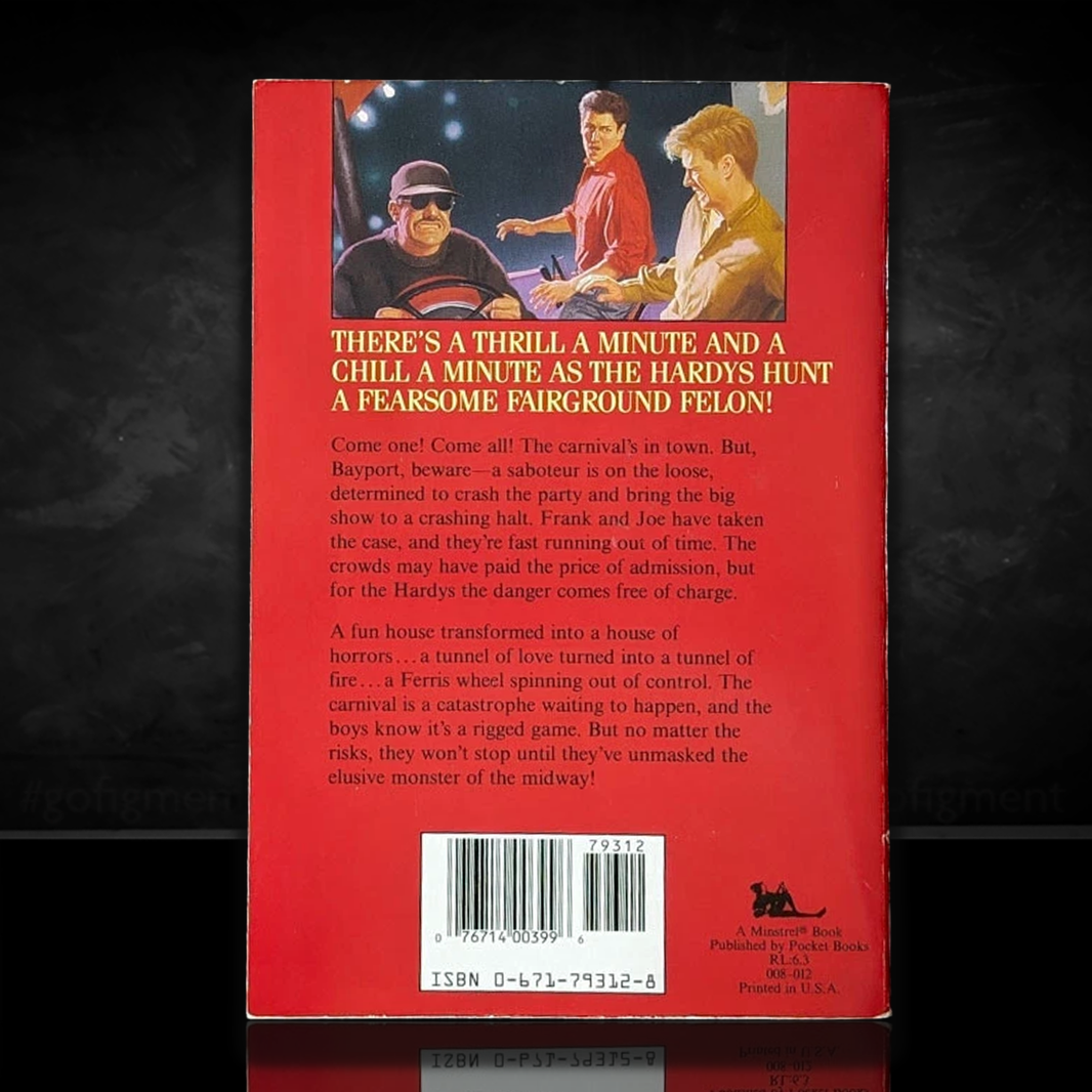 Image of a Hardy Boys Paperback book featuring 122 Carnival of Crime - The Hardy Boys Paperback Book - Vintage 1993