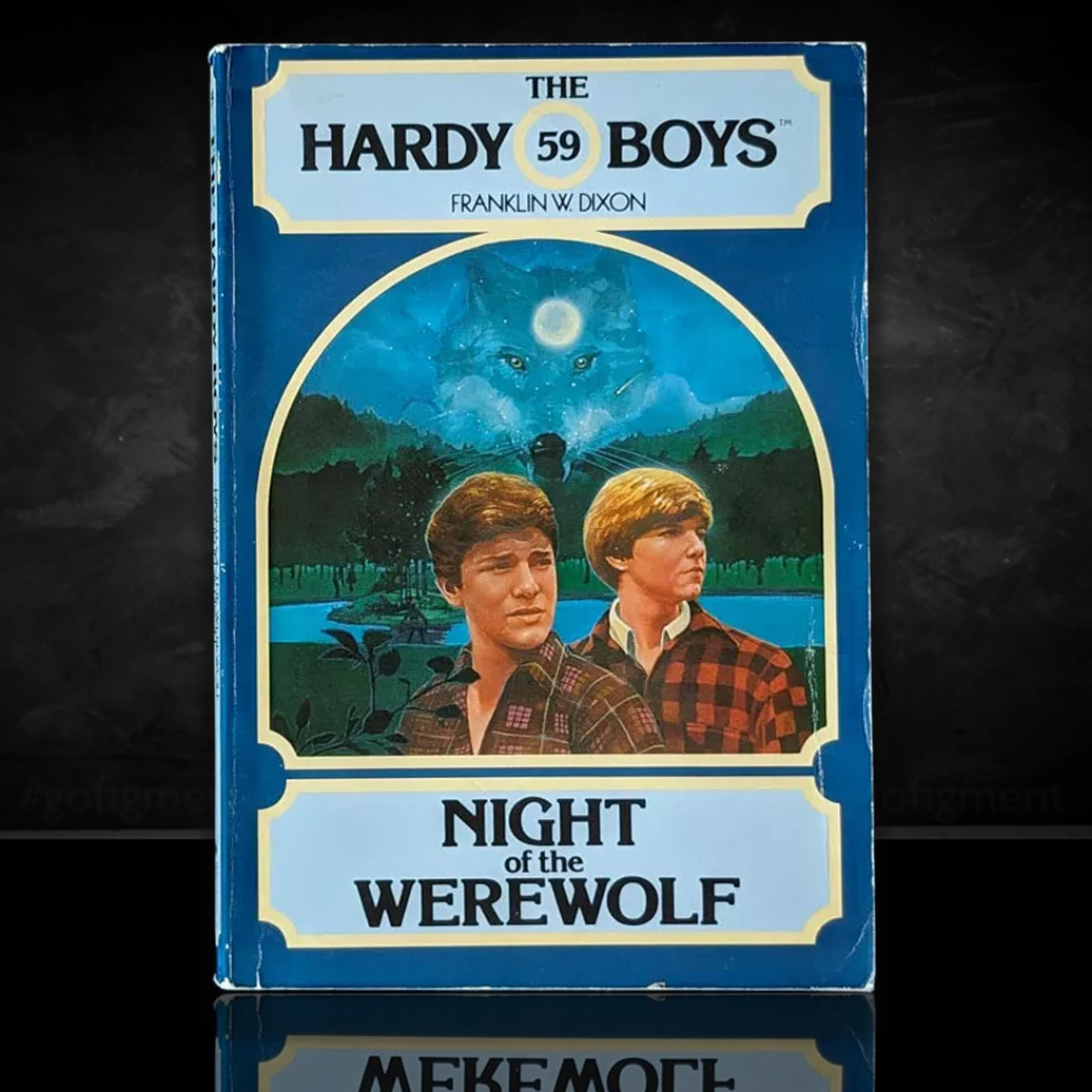 Image of a Hardy Boys Paperback book featuring 59 Night of the Werewolf - The Hardy Boys Paperback Book - Vintage 1979