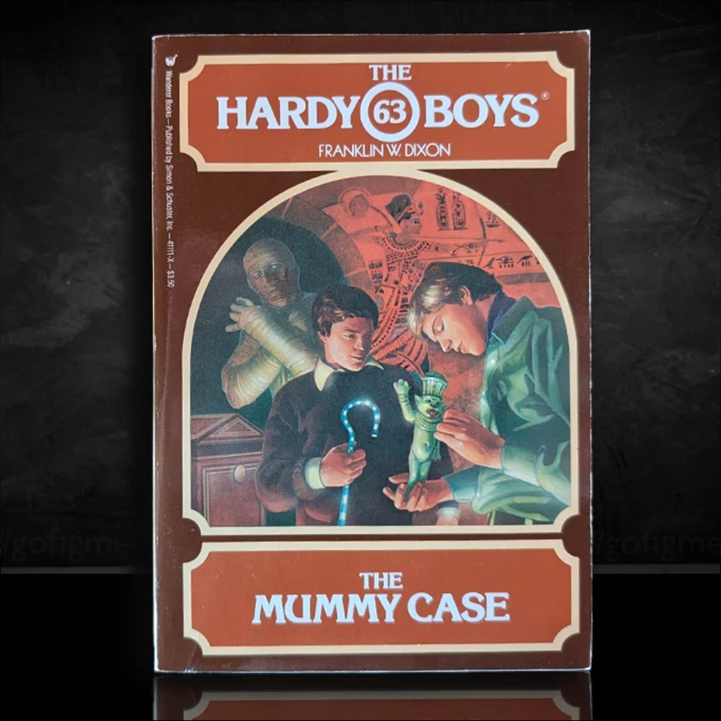 Image of a Hardy Boys Paperback book featuring 63 The Mummy Case - The Hardy Boys Paperback Book - Vintage 1980