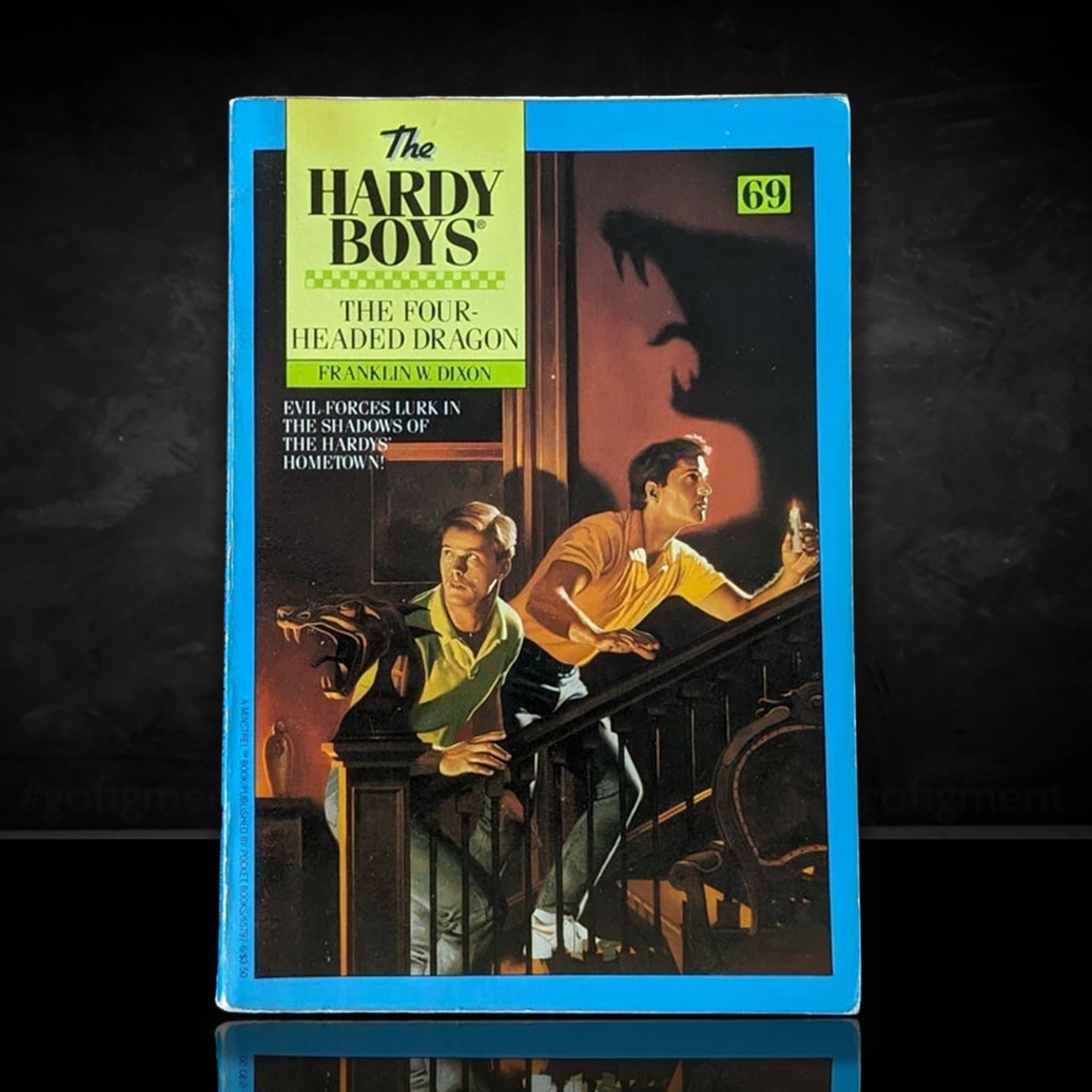 Image of a Hardy Boys Paperback book featuring 69 The Four-Headed Dragon - The Hardy Boys Paperback Book - Vintage 1981